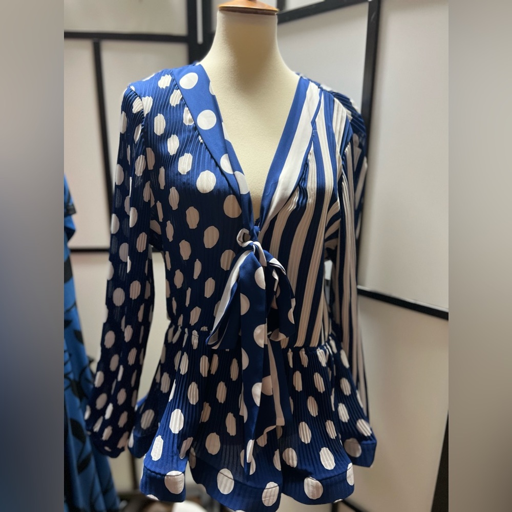 Pleated peplum top